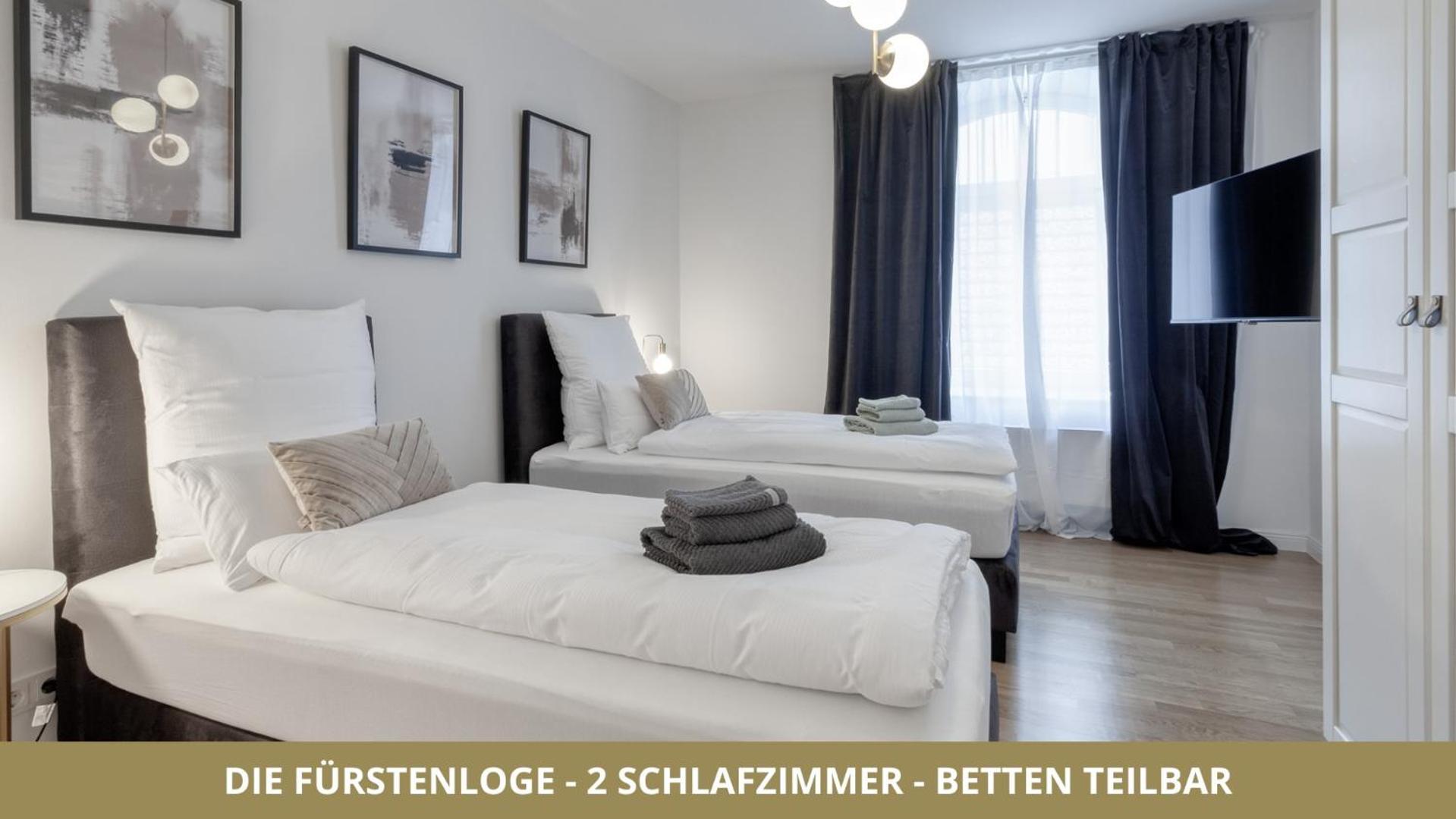 Neu Fewo Fuerstenloge 1-6 Pers Hinter Dem Markgraeflichen Opernhaus - 2 Schlafzimmer Mit Boxspringbetten 4 Einzel Oder 2 Doppelbetten, Balkon Und Einbaukueche, Barrierearm Bayreuth Kültér fotó